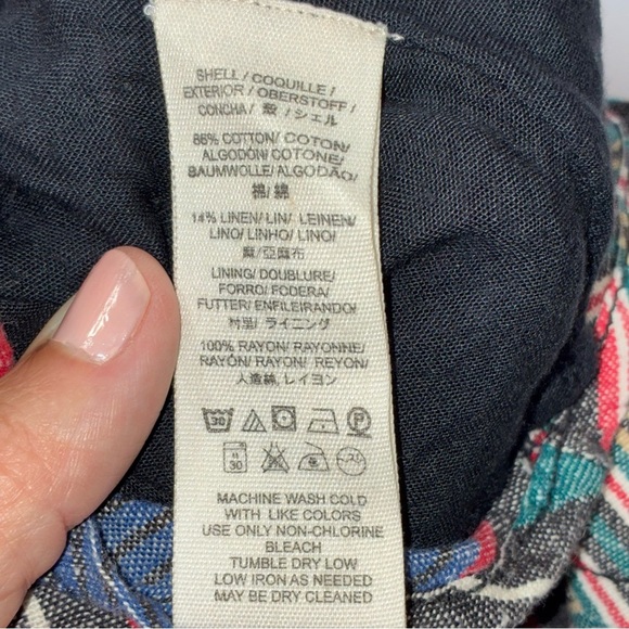 Free People Multicolor striped A-line mini skirt Size 8 - Picture 6 of 6